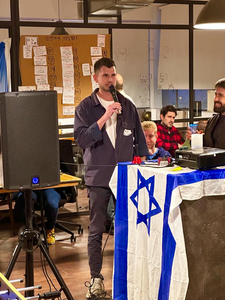 Presenting Democracy AR at the hackathon